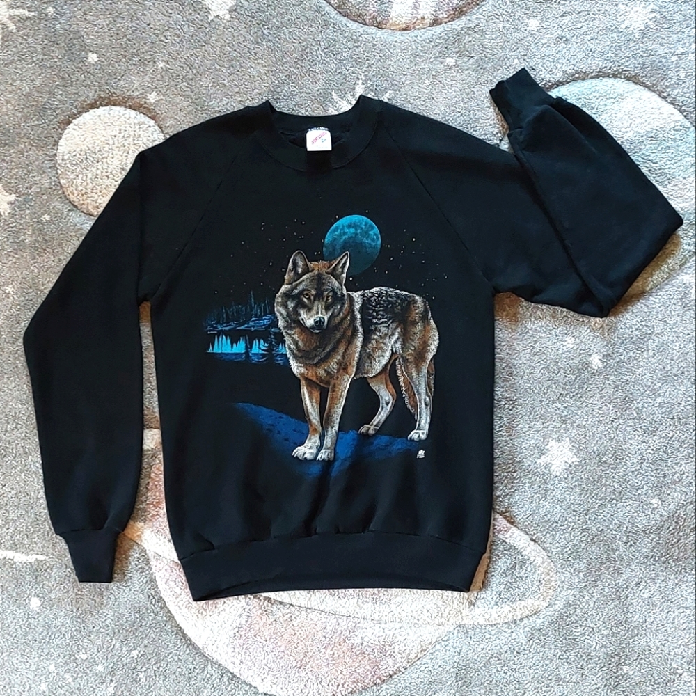 Vintage 1987 Wolf Moon Graphic Crewneck sweater ❤️‍🔥
